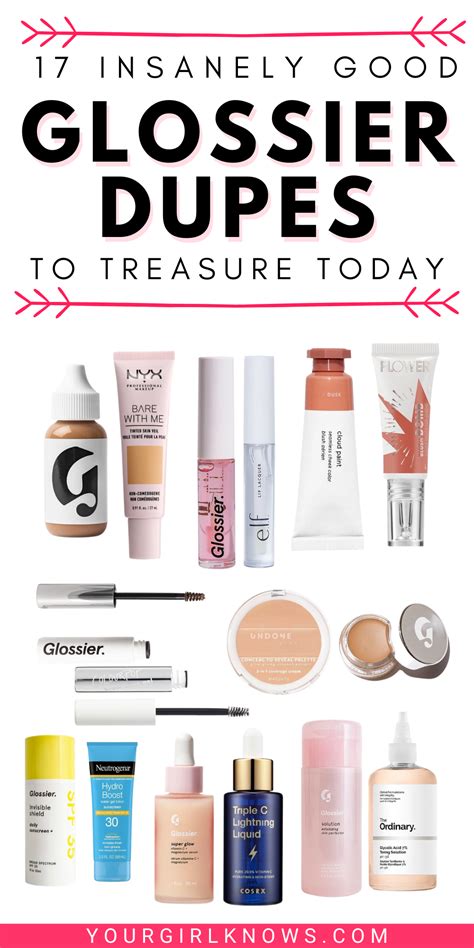 17 GREAT Glossier Dupes That Are Much Affordable & Better.